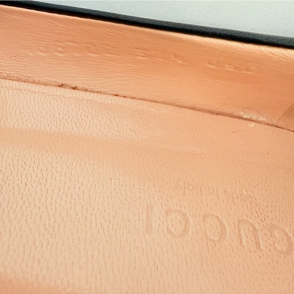 Gucci Horsebit Miro Soft Ballet Flats Black Leather Slip On Ballerina EU 37.5 - Picture 9 of 11